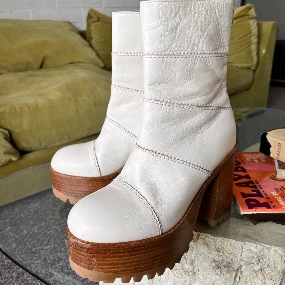 Marni panel leather platform boots